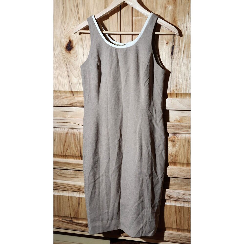 Jones New York Dress Women’s Size 6 Zip Back Neutral Tone